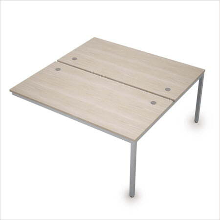 6МБК.284 Сдвоенные бенч-системы, конечный модуль (1600x1635x750) (Шамони светлый/Алюминий матовый)