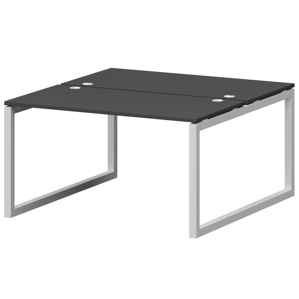 Бенч двойной на металлокаркасе Смарт СМС2-О-12К.149.Пр50 1200x1496x750 (Графит/Белый)