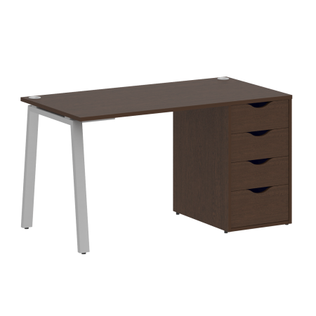 Стол письменный VR.SP-3-138.4.A 1380x720x750 (Венге Цаво/Серый Металл)