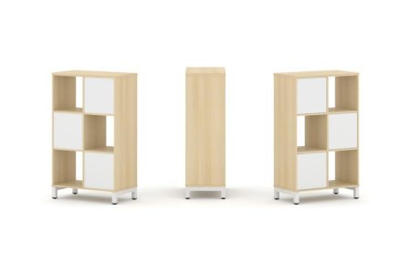 Набор стеллажа 1 сторонний, 3 яруса SN.NS-321 (754х400х1248) (Акация Лорка/Белый/Металл Белый)