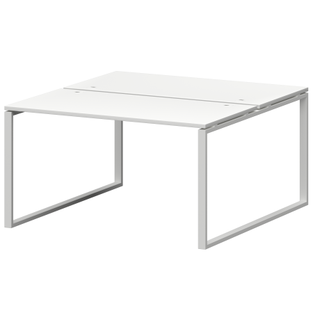 Бенч двойной на металлокаркасе Смарт СМС2-О-10К.149.Пр25 1000x1496x750 (Белый/Белый)