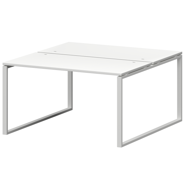 Бенч двойной на металлокаркасе Смарт СМС2-О-12К.149.Пр25 1200x1496x750 (Белый/Белый)