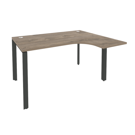 Стол эргономичный правый на П-образном м/к Onix O.MP-SA-3R 1380x1180x750 (Тиквуд Темный/Черный металл)