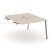 Двойной стол приставка к опорным тумбам ES.D.SPR-2-LP (1180х1500х750) (Тиквуд Светлый/Металл Латте)