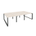 Рабочая станция на О-образном м/к Onix O.MO-D.RS-6.1.8 2940x1635x750 (Тиквуд Темный/Белый Металл)