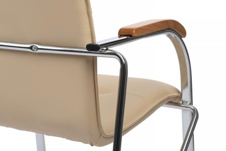 Стул Самба с деревянными подлокотниками SMB-02H Бежевый (Бежевый)