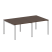 Переговорный стол 2 столешницы Metal System Style БП.ПРГ-2.1 2000x1235x750 (Дуб Наварра/Серый металл)