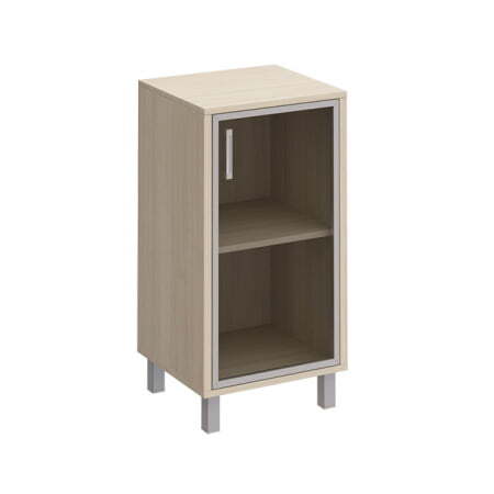 Шкаф для документов правый, дверь в алюминиевой раме Борн B 411-814 480x450x940 (Дуб шамони)