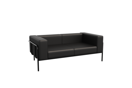 Диван двухместный FLX-2 (Santorini 0401/Металл Черный)