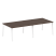 Стол для переговоров (2 столешницы) на А-образном м/к Metal System Style БА.ПРГ-2.3 2800x1235x750 (Дуб наварра/Серый металл)