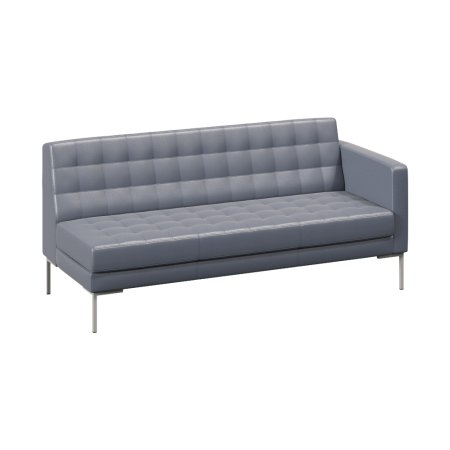 Секция с подлокотником трехместная FR-SP-03 (L) (Oregon 17/Металл Серый)