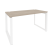 Стол рабочий на О-образном м/к Onix O.MO-SP-3.7 1380x720x750 (Тиквуд Темный/Белый Металл)