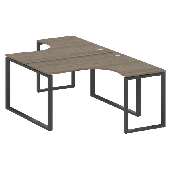 Рабочая станция криволинейная Metal System Style БО.РАС-СА-2.3 1400x2435x750 (Вяз/Антрацит металл)