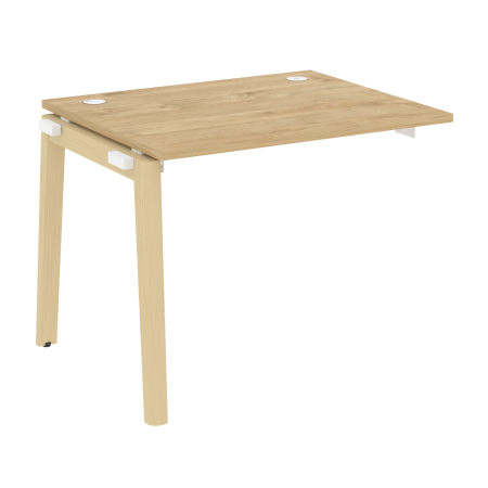 Наборный элемент рабочей станции на деревянных опорах Onix Wood OW.1.NRS-1.8 980x800x750 (Тиквуд Светлый/Дуб Светлый)
