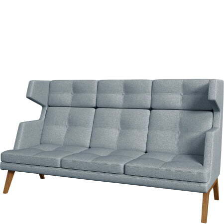 Диван офисный 3-х местный высокий Беверли (Диван 3-местный высокий kiton_06)