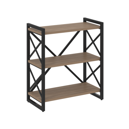 Стеллаж на регулируемых опорах-3 полки VR.L-MST.O-3.8 800x400x910 (Дуб Аризона/Черный металл)