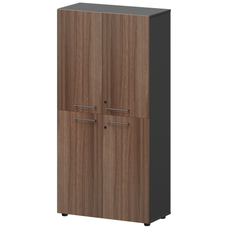 Шкаф высокий закрытый Кортез СМШ48.2.28F 792x380x1595 (Темный шимо/Графит)