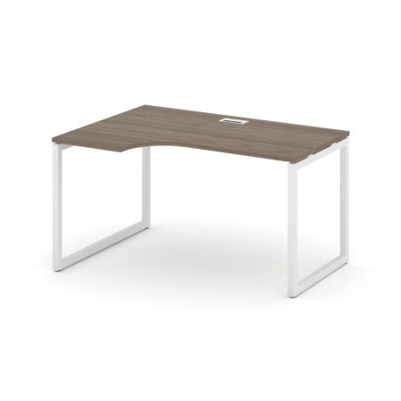 Стол рабочий эргономичный SN-4O.SPA-011(L) (1380х700/980х750) (Вяз Благородный/Металл Белый)