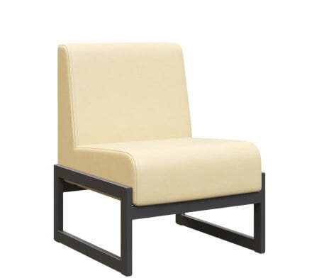 Диван одноместный MD.D1  (655х700х700) (Oregon Бежевый арт.11/Чёрный металл)