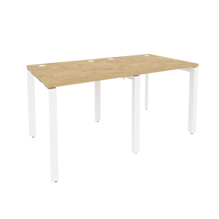 Рабочая станция на П-образном м/к Onix O.MP-RS-2.0.8 1560x800x750 (Тиквуд Светлый/Белый Металл)