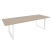 Стол переговорный на О-образном м/к Onix O.MO-PRG-25 2580x980x750 (Дуб Аттик/Белый Металл)