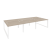 Рабочая станция на О-образном м/к Onix O.MO-D.RS-6.2.8 3540x1635x750 (Тиквуд Темный/Белый Металл)