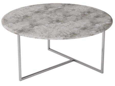 Стол журнальный Маджоре МАД 800x800x390 (Винтаж/Хром)