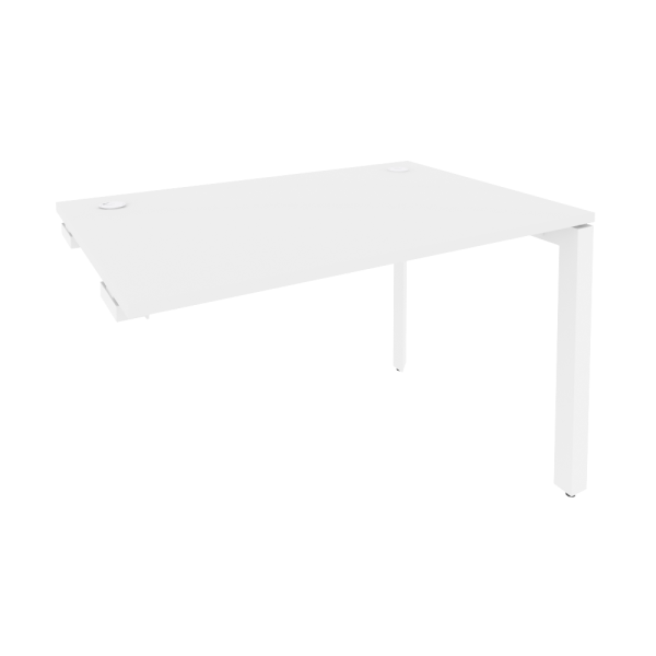 Стол-приставка на П-образном м/к к опорным элементам Onix O.MP-SPR-2.8 1180x800x750 (Белый Бриллиант/Белый Металл)