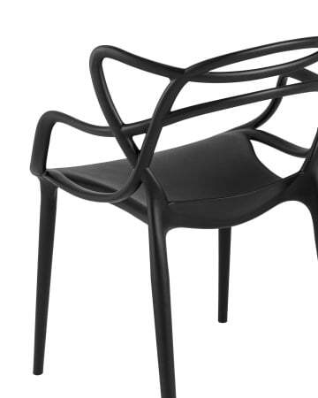 Стул Masters (Мастерс) пластик черный (Стул пластиковый Masters черный)