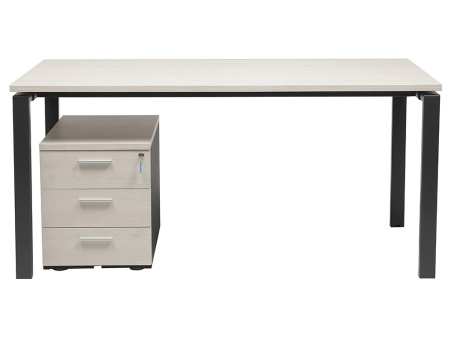 Стол NT 120x70 белое дерево/антрацит (Светлый/Антрацит)