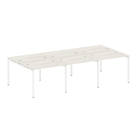 Рабочая станция на 6 раб. мест Metal System Style БП.СМ-6.1 3000x1475x750 (Акация/Антрацит металл)