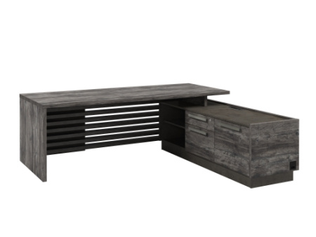 Стол с опорной тумбой, правый Vestar Z-222пр.1000 2200x2030x750 (Сосна Пасадена/Бетон Чикаго)