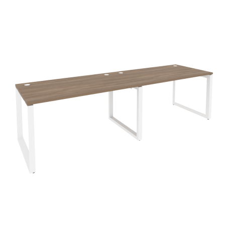 Рабочая станция на О-образном м/к Onix O.MO-RS-2.3.8 2760x800x750 (Дуб Аттик/Белый Металл)