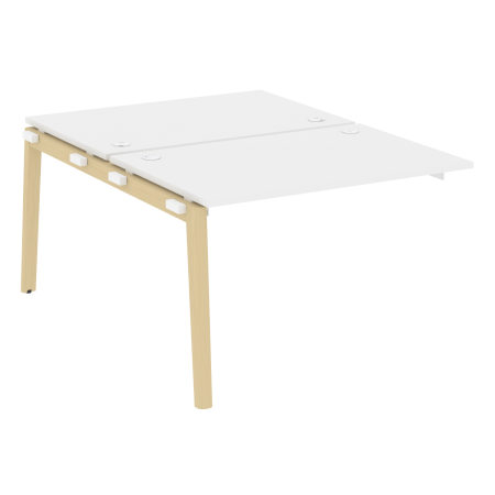 Наборный элемент рабочей станции на деревянных опорах Onix Wood OW.2.NRS-2.8 1180x1635x750 (Белый Бриллиант/Дуб Светлый)