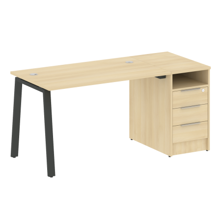 Рабочая станция Metal System Style БА.РС-СТП-1.2 1612x720x750 (Акация/Антрацит металл)