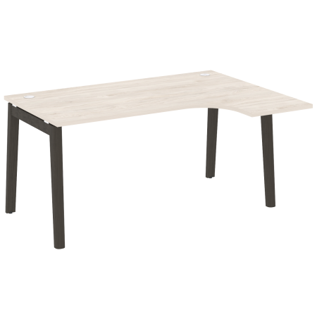 Стол эргономичный правый на деревянных опорах Onix Wood OW.SA-4R 1580x1180x750 (Денвер Светлый/Дуб Темный)