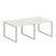 Переговорный стол 2 столешницы Metal System Style БО.ПРГ-2.1 2000x1235x750 (Дуб Наварра/Серый металл)