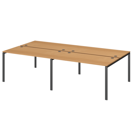 Бенч двойной на 4 рабочих места Арго-М АМБ-004-4 3200x1496x760 (Ольха)