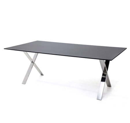 Стол для переговоров 2400х1100х750 (Черный/Хром металл)