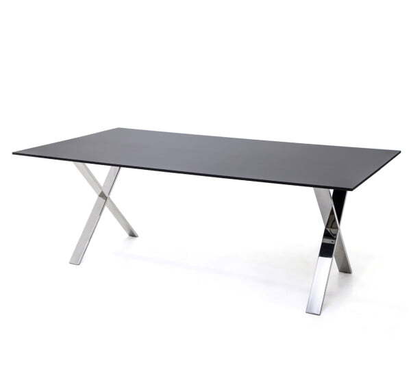 Стол для переговоров 2400х1100х750 (Черный/Хром металл)