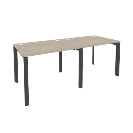 Рабочая станция на П-образном м/к Onix O.MP-RS-2.1.8 1960x800x750 (Дуб Аттик/Черный металл)