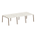 Рабочая станция на 6 рабочих места на А-образном м/к Metal System Style БА.СМ-6.1 3000x1475x750 (Дуб наварра/Серый металл)