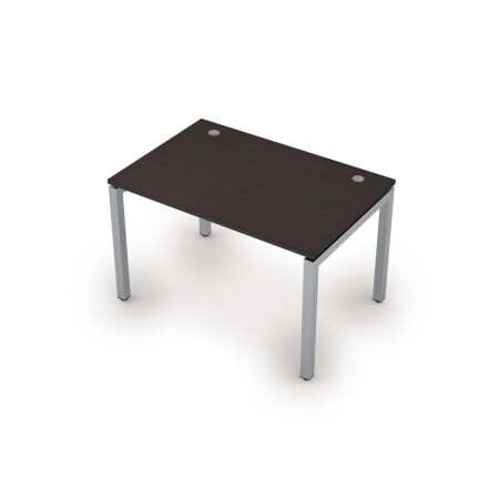 6М.588 Стол рабочий (1200x800x750) (Венге/Алюминий матовый)