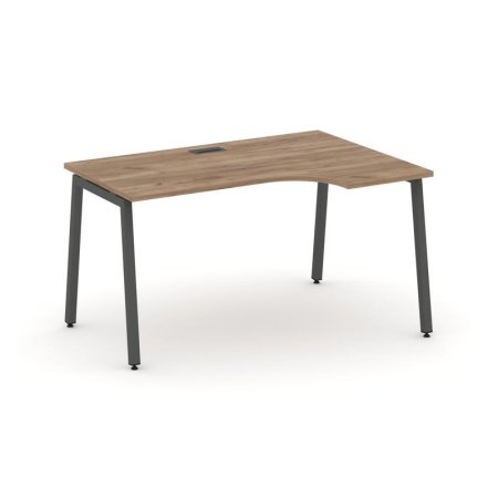 Стол рабочий эргономичный SN-4A.SPA-011(R) (1380х700/980х750) (Дуб Табак/Металл Антрацит)
