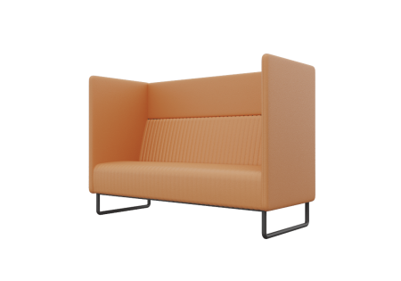 Диван двухместный BROS-2 (Nappa 490/Металл Черный)