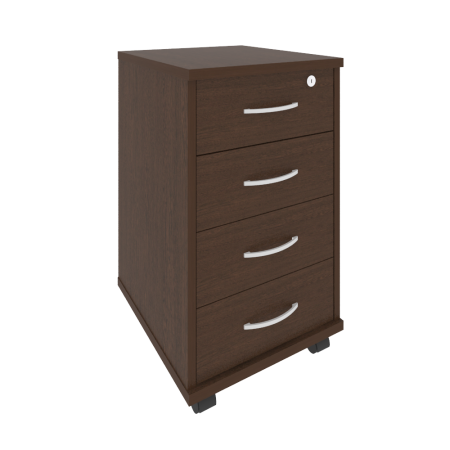 Тумба подкатная 4 ящ. фолдинг в комплекте Riva А.ТМ-4F 420x450x708 (Венге)
