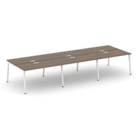Рабочая станция 2-х сторонняя SN-4A.DRS-061 (2940х1232х750) (Вяз Благородный/Металл Белый)
