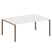Переговорный стол 1 столешница Metal System Style БП.ПРГ-1.5 1800x1235x750 (Дуб Наварра/Серый металл)