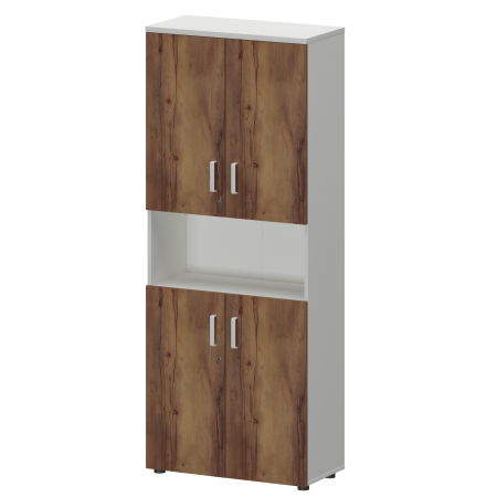 Шкаф Смарт СМШ-58Д4 Тип1 792x380x1990 (Белый/Таксония)