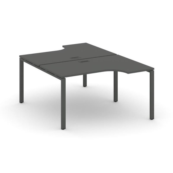 Рабочая станция эргономичная SN-6P.DRPA-001 (1380х1232/1992х750) (Антрацит/Металл Антрацит)